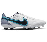 NIKE Unisex Tiempo Legend 9 Academy Mg Sneaker, White Black Baltic Blue Pink Blast, 7.5 UK