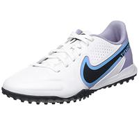 NIKE Unisex Tiempo Legend 9 Academy Tf Sneaker, White Black Baltic Blue Pink Blast, 8 UK