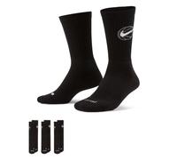 NIKE Unisex U Nk Ed Crew Bball 3pr 144 Socks (pack of 1)