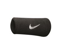 Nike Unisex's Swoosh Doublewide Wristbands (one Pair), Black/White, Size