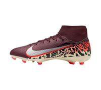 Nike United Mercurial Superfly 10 Academy Multi-Ground High-Top Soccer Cleats (Burgundy Crush/University Red/Fossil/Metallic Silver), Burgundy Crush/University Red/Fossil/Metallic Silver, 10.5