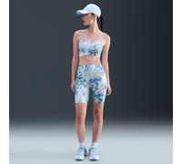Nike Universa Women's Artist Collection High-Waisted 20.5cm (approx.) Biker Shorts - Blue - Polyester/Elastane XS (UK 4-6)