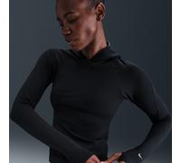 Nike Universa Women's Dri-FIT Slim Hooded Long-Sleeve Top - Black - Polyester/Elastane XXL (UK 24-26)