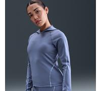 Nike Universa Women's Dri-FIT Slim Hooded Long-Sleeve Top - Blue - Polyester/Elastane XS (UK 4-6)