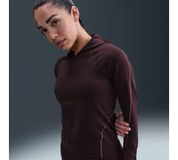 Nike Universa Women's Dri-FIT Slim Hooded Long-Sleeve Top - Red - Polyester/Elastane L (UK 16-18)