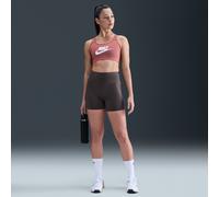 Nike Universa Women's High-Waisted 12.5cm (approx.) Biker Shorts with No Front Seam - Grey - Polyester/Elastane S (UK 8-10)