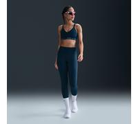 Nike Universa Women's High-Waisted 7/8 Leggings with No Front Seam - Blue - Polyester/Elastane S (UK 8-10)