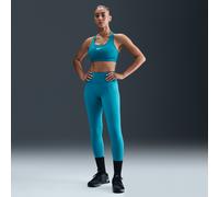 Nike Universa Women's High-Waisted Full-Length Leggings with No Front Seam - Blue - Polyester/Elastane XS (UK 4-6)