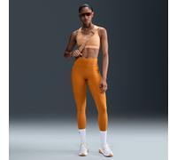 Nike Universa Women's High-Waisted Full-Length Leggings with No Front Seam - Orange - Polyester/Elastane XL (UK 20-22)