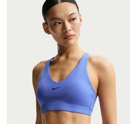 Nike Universa Women's Medium-Support Padded Sport Bra - Blue - Polyester/23 % Spandex Lining