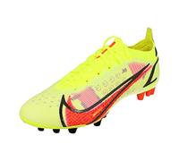 NIKE Vapor 14 Elite Football Shoe Volt/Bright Crimson-Black 7