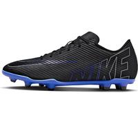 NIKE Vapor 15 Club Fg/Mg Shoes Black/Chrome-Hyper Royal 12