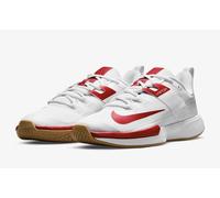 Nike Vapor Lite CLY Clay Tennis Trainers Sneakers WHITE UNIVERSITY RED Uk4.5