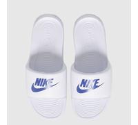 Nike Victori One Sandals in White & Blue UK 7
