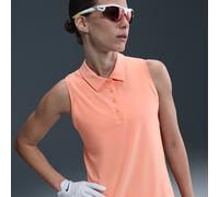 Nike Victory Women's Dri-FIT Sleeveless Polo - Orange - Polyester/Elastane XS (UK 4-6)