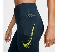 Nike W NK DF Fast MR 7/8 Tight SW Armory Navy/Laser Orange