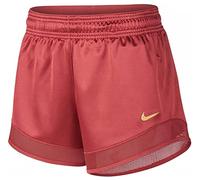 Nike W NK Short Glam Sport Shorts - Cedar/Cedar/Metallic Gold, Large