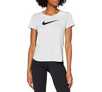 Nike W Nk Swoosh Run Ss T-Shirt - Grey Fog/Reflective Silver/(Black), M