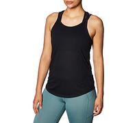 Nike W Nk Yoga Strappy Tank Top - Black/(Dark Smoke Grey), Large