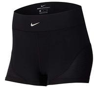 Nike W Np Aeroadpt 3In Short Sport Shorts - Black/Black/(Metallic Silver), Small