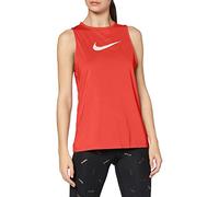 Nike W Np Tank Essential Swoosh Tank Top - Track Red/(White), Small