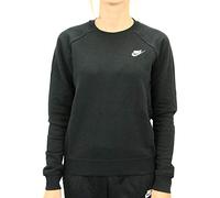 Nike W NSW Essntl Crew FLC Long Sleeved T-Shirt - Black/(White), X-Large