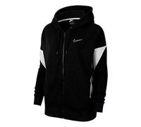 Nike W Nsw Hoodie Fz ft Cb Sweatshirt - Black/Dark Grey Heather/White, M