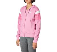 Nike W Nsw HRTG Hoodie Fz Flc Sweatshirt - Magic Flamingo/Cosmic Fuchsia/White/Small
