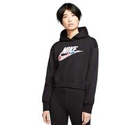 Nike W Nsw Icn Clsh Flc Hoodie Bb Sweatshirt - Black, Large