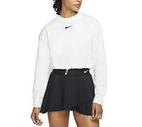 Nike W Nsw Swsh Crew ft Long Sleeved T-Shirt - White/(Black), Small