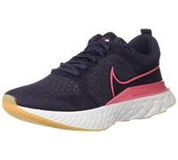 NIKE W React Infinity Run FK 2 Women's Running Shoes, Black and UVA Pink, Medium, Black Violet, 4 UK