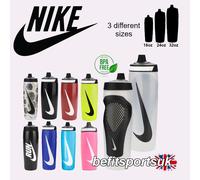 NIKE WATER BOTTLE GYM SPORTS FOOTBALL DRINKS GRIP SQUEEZE NON LEAK BPA REFUEL