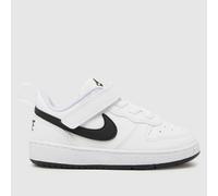 Nike White & Black Court Borough Low Recraft Toddler Trainers UK 2.5