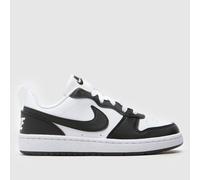 Nike White & Black Court Borough Low Youth Trainers UK 5 (EU 38)