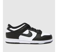 Nike White & Black Dunk Low Junior Trainers UK 2 (EU 34)