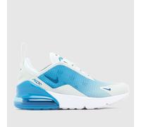 Nike White & Blue Air Max 270 Boys Junior Trainers UK 11 (EU 28½)