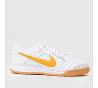 Nike White & Gold Gato Youth Trainers UK 2 (EU 34)