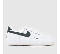 Nike White & Green Force 1 Low Junior Trainers UK 2 (EU 34)