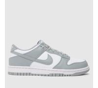 Nike White & grey Dunk Low Youth Trainers UK 6 (EU 39)