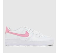 Nike White Multi Air Force 1 Girls Youth Trainers UK 6 (EU 39)