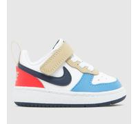 Nike White Multi Court Borough Low Boys Toddler Trainers UK 5.5 (EU 22)