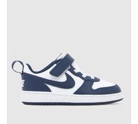 Nike White & Navy Court Borough Low Boys Toddler Trainers UK 5.5 (EU 22)