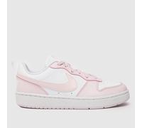 NIKE Unisex Kids Court Borough Lo Recraft (Gs) Sneaker, White Pink Foam, 6 UK