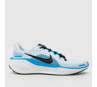 Nike White & Pl Blue Air Zoom Pegasus 41 Boys Youth Trainers UK 4 (EU 36½)