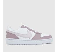 Nike Court Borough Low Recraft (Gs) Sneaker, White/Venice/Plum Fog/White, 4 UK