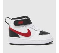 Nike white & red court borough mid 2 Toddler trainers UK 3.5 (EU 19½)