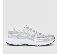 Nike White & Silver P-6000 Youth Trainers UK 6 (EU 39)