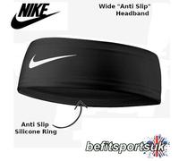 NIKE WIDE WOMENS HEADBAND HAIRBAND DRI FURY TRAINING GYM EAR SWEATBAND BLACK