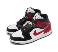 Nike Wmns Air Jordan 1 Mid AJ1 Black Toe Women Unisex Casual Shoes BQ6472-160