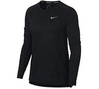 Nike Women Breathe Tailwind Long Sleeve Shirt - Black/(Reflective Silver), L